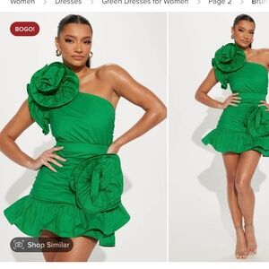 Green Floral plus Size dress